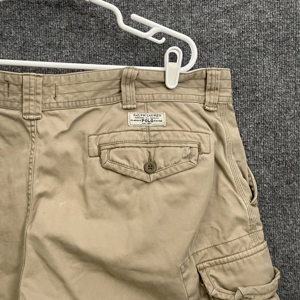 Polo Ralph Lauren Cargo Cotton Shorts Men's Sz 42 Khaki